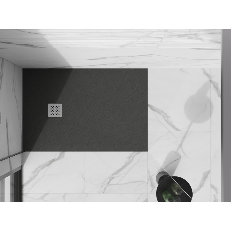 Mexen Stone+ receveur de douche rectangulaire en composite 90 x 70 cm, anthracite - 44717090