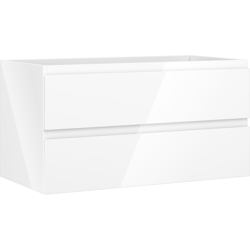 Mexen Orio meuble de salle de bain sous lavabo 90 cm, 2 tiroirs, blanc brillant - 91A10-09047-2-BFF00