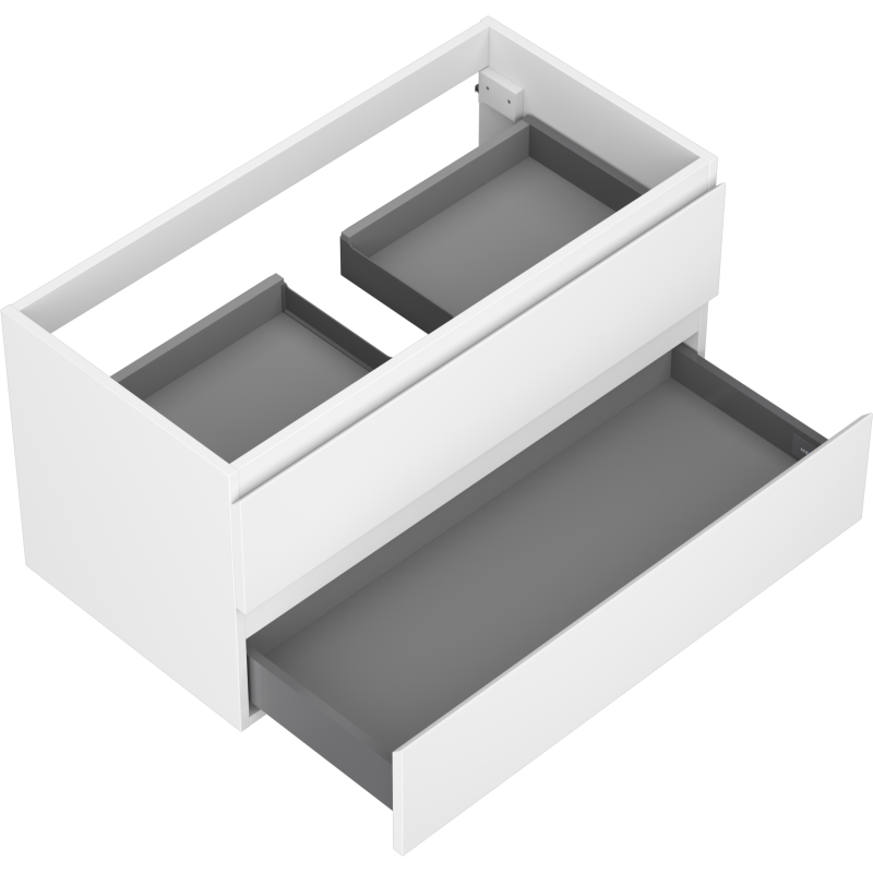 Mexen Orio armoire de salle de bain sous-lavabo 90 cm, 2 tiroirs, blanc mat - 91A10-09047-2-BFF01