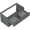 Mexen Orio armoire de salle de bain sous-lavabo 90 cm, 2 tiroirs, graphite mat - 91A10-09047-2-BFF66