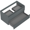 Mexen Orio armoire de salle de bain sous-lavabo 90 cm, 2 tiroirs, graphite mat - 91A10-09047-2-BFF66