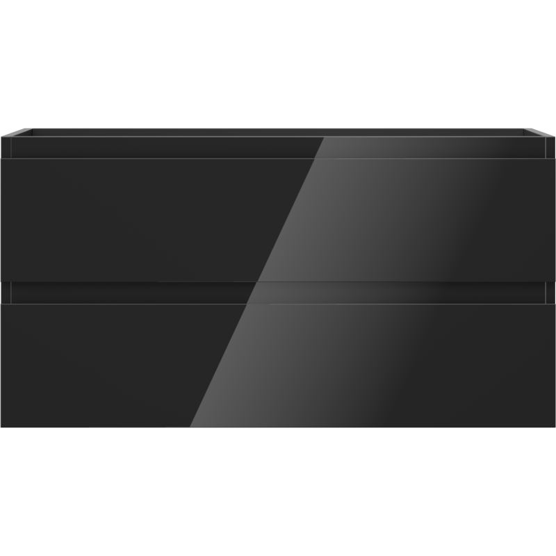 Mexen Orio meuble de salle de bains sous vasque 90 cm, 2 tiroirs, noir brillant - 91A10-09047-2-BFF70