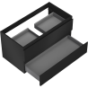 Mexen Orio meuble de salle de bain sous lavabo 90 cm, 2 tiroirs, noir mat - 91A10-09047-2-BFF71