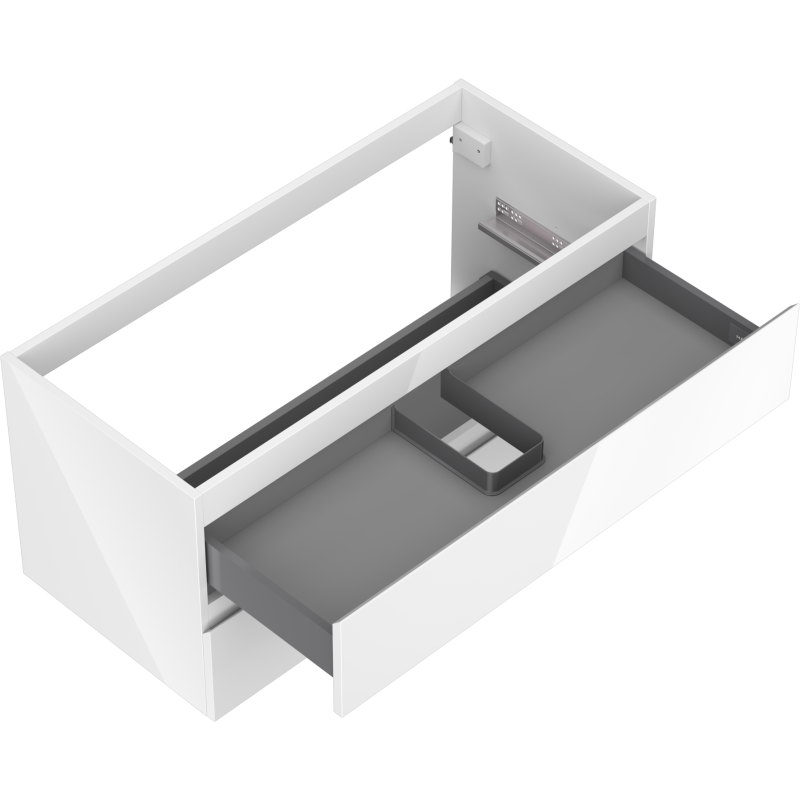 Mexen Orio meuble de salle de bain sous lavabo 100 cm, 2 tiroirs, blanc brillant - 91A10-10047-2-BFF00