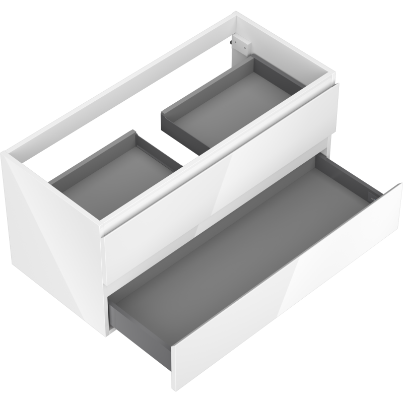 Mexen Orio meuble de salle de bain sous lavabo 100 cm, 2 tiroirs, blanc brillant - 91A10-10047-2-BFF00