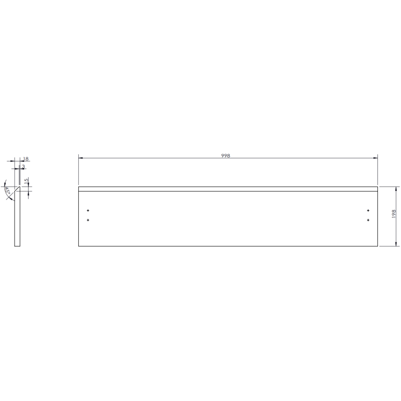 Mexen Orio meuble de salle de bain sous lavabo 100 cm, 2 tiroirs, blanc brillant - 91A10-10047-2-BFF00