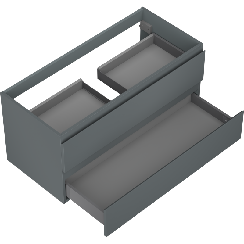 Mexen Orio meuble de salle de bain pour lavabo 100 cm, 2 tiroirs, graphite mat - 91A10-10047-2-BFF66