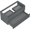 Mexen Orio armoire de salle de bain sous lavabo 100 cm, 2 tiroirs, graphite mat - 91A10-10047-2-BFF66