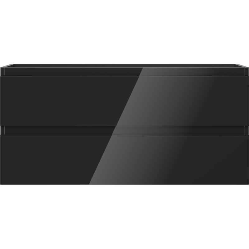 Mexen Orio meuble de salle de bain sous lavabo 100 cm, 2 tiroirs, noir brillant - 91A10-10047-2-BFF70