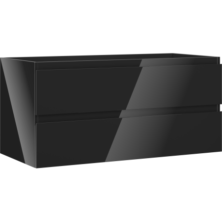 Mexen Orio meuble de salle de bains pour lavabo 100 cm, 2 tiroirs, noir brillant - 91A10-10047-2-BFF70