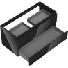 Mexen Orio meuble de salle de bains pour lavabo 100 cm, 2 tiroirs, noir brillant - 91A10-10047-2-BFF70