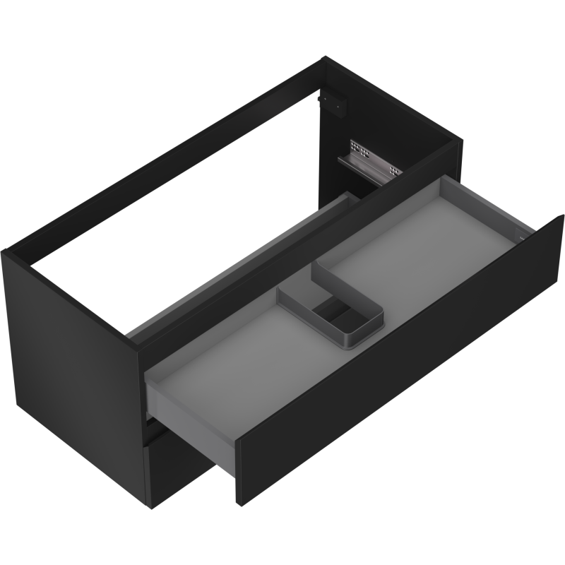 Mexen Orio meuble de salle de bains sous-lavabo 100 cm, 2 tiroirs, noir mat - 91A10-10047-2-BFF71