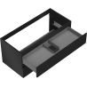 Mexen Orio meuble de salle de bain sous-lavabo 100 cm, 2 tiroirs, noir mat - 91A10-10047-2-BFF71
