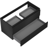 Mexen Orio meuble de salle de bains sous-lavabo 100 cm, 2 tiroirs, noir mat - 91A10-10047-2-BFF71