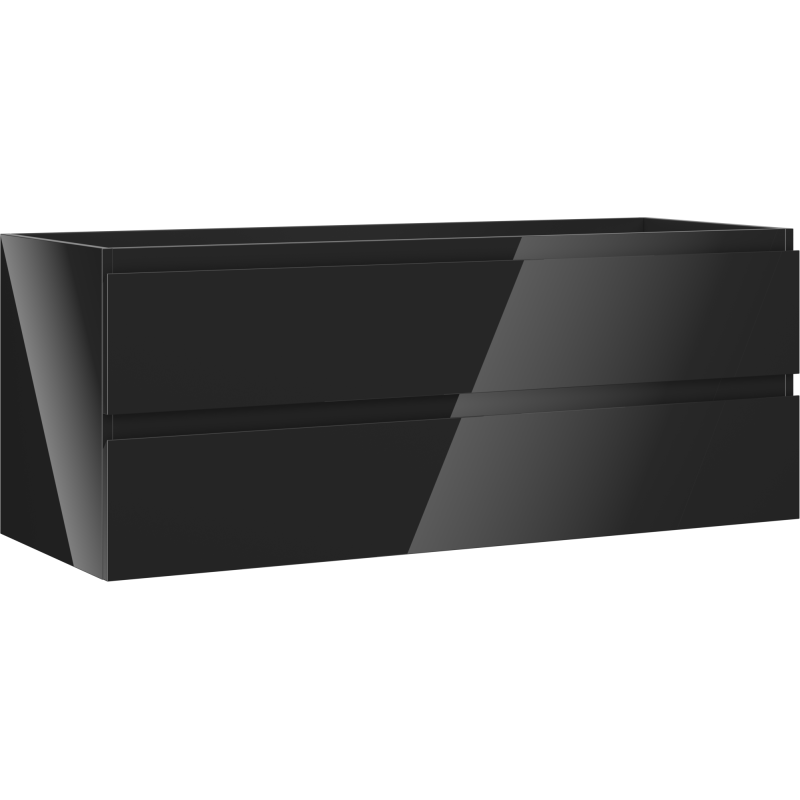 Mexen Orio meuble de salle de bain sous-vasque 120 cm, 2 tiroirs, noir brillant - 91A10-12047-2-BFF70