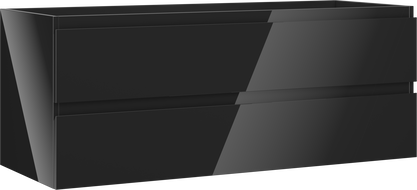 Mexen Orio meuble de salle de bain sous-vasque 120 cm, 2 tiroirs, noir brillant - 91A10-12047-2-BFF70