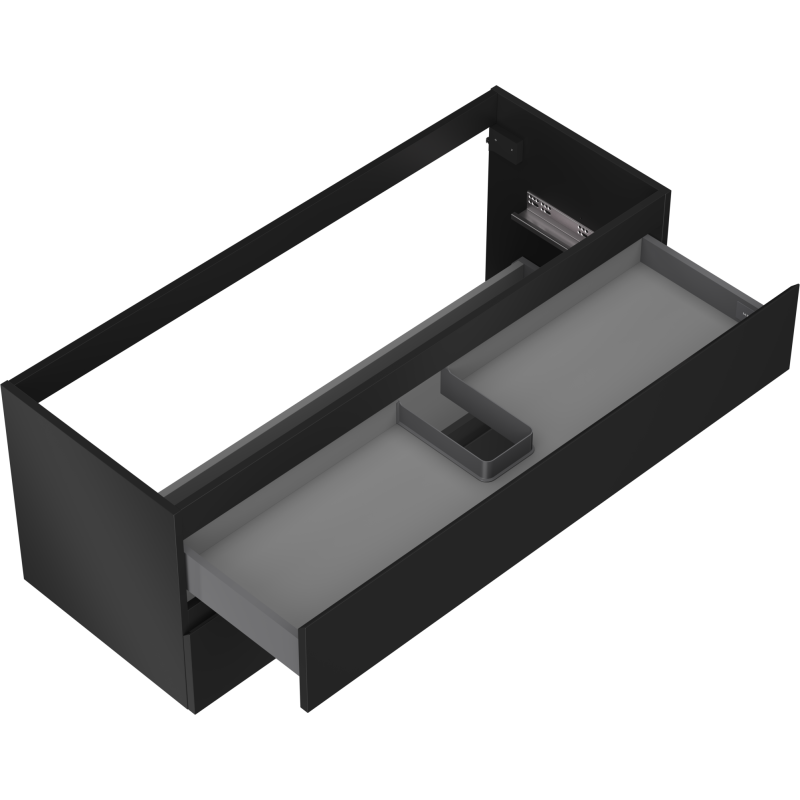 Mexen Orio meuble de salle de bains sous-vasque 120 cm, 2 tiroirs, noir mat - 91A10-12047-2-BFF71