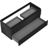 Mexen Orio meuble-lavabo 120 cm, 2 tiroirs, noir mat - 91A10-12047-2-BFF71
