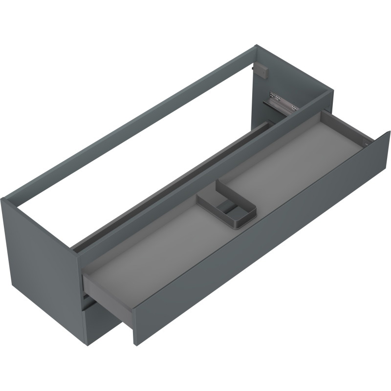Mexen Orio armoire de salle de bain sous lavabo 140 cm, 2 tiroirs, graphite mat - 91A10-14047-2-BFF66