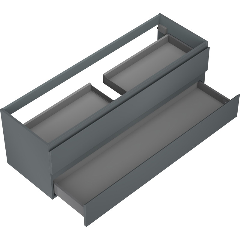 Mexen Orio armoire de salle de bain sous lavabo 140 cm, 2 tiroirs, graphite mat - 91A10-14047-2-BFF66