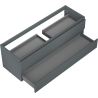 Mexen Orio meuble de salle de bains sous-lavabo 140 cm, 2 tiroirs, graphite mat - 91A10-14047-2-BFF66
