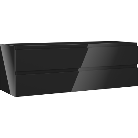 Mexen Orio meuble-lavabo 140 cm, 2 tiroirs, noir brillant - 91A10-14047-2-BFF70