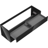 Mexen Orio meuble-lavabo 140 cm, 2 tiroirs, noir brillant - 91A10-14047-2-BFF70