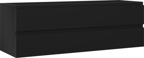 Mexen Orio meuble de salle de bain sous lavabo 140 cm, 2 tiroirs, noir mat - 91A10-14047-2-BFF71