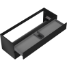 Mexen Orio meuble de salle de bain sous lavabo 140 cm, 2 tiroirs, noir mat - 91A10-14047-2-BFF71