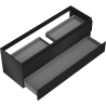 Mexen Orio meuble de salle de bain sous lavabo 140 cm, 2 tiroirs, noir mat - 91A10-14047-2-BFF71