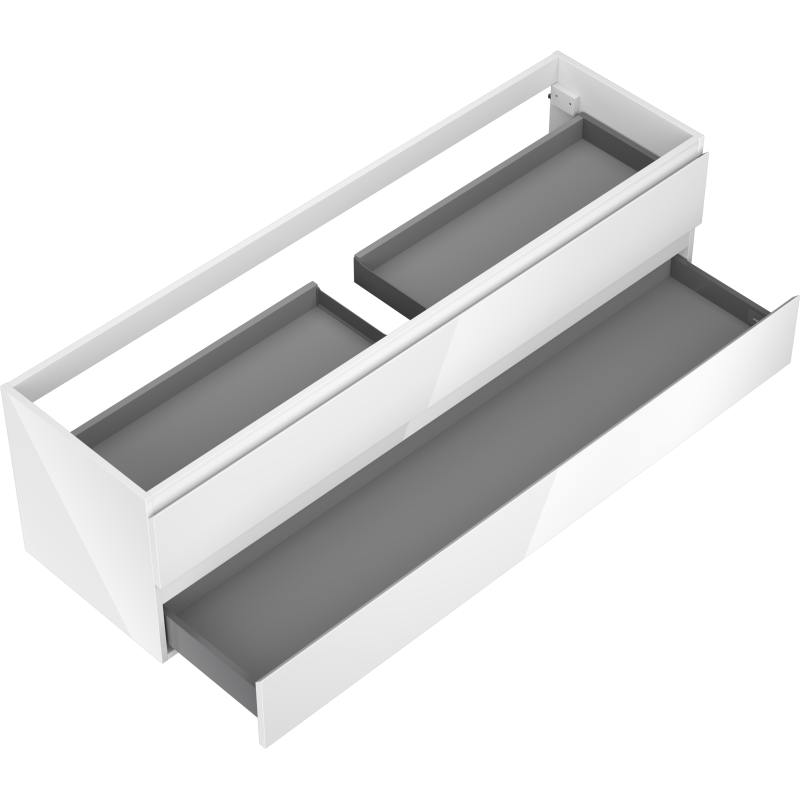 Mexen Orio meuble de salle de bain sous lavabo 160 cm, 2 tiroirs, blanc brillant - 91A10-16047-2-BFF00