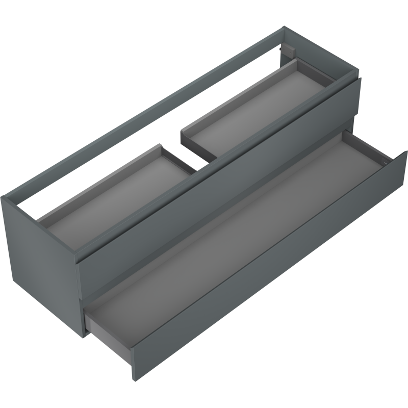 Mexen Orio armoire de salle de bain sous lavabo 160 cm, 2 tiroirs, graphite mat - 91A10-16047-2-BFF66