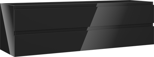 Mexen Orio meuble de salle de bain sous-lavabo 160 cm, 2 tiroirs, noir brillant - 91A10-16047-2-BFF70