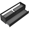 Mexen Orio meuble de salle de bain sous lavabo 160 cm, 2 tiroirs, noir mat - 91A10-16047-2-BFF71