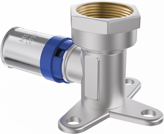 Mexen PEX-P coude à compression mural avec patte, sertissable PEX 16 x 1/2 GW - W97128-1612F-00