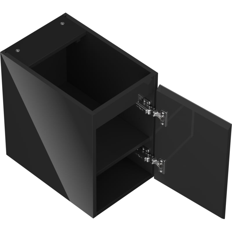 Mexen Orio meuble de salle de bains sous vasque 30 cm, 1 porte, noir brillant - 91A11-03047-1-BF70