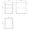 Mexen Orio meuble de salle de bains sous lavabo 35 cm, 1 porte, graphite mat - 91A11-03547-1-BF66