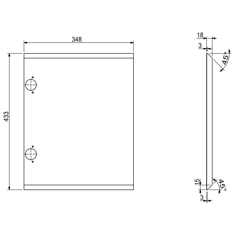 Mexen Orio armoire de salle de bain sous lavabo 35 cm, 1 porte, graphite mat - 91A11-03547-1-BF66