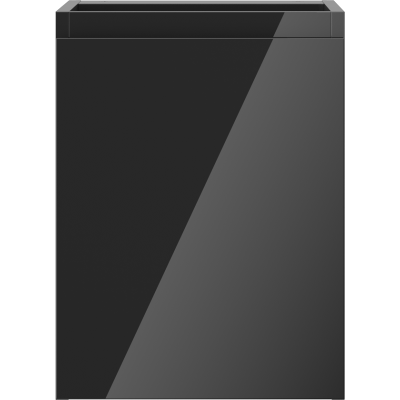 Mexen Orio meuble sous-vasque de salle de bain 35 cm, 1 porte, noir brillant - 91A11-03547-1-BF70