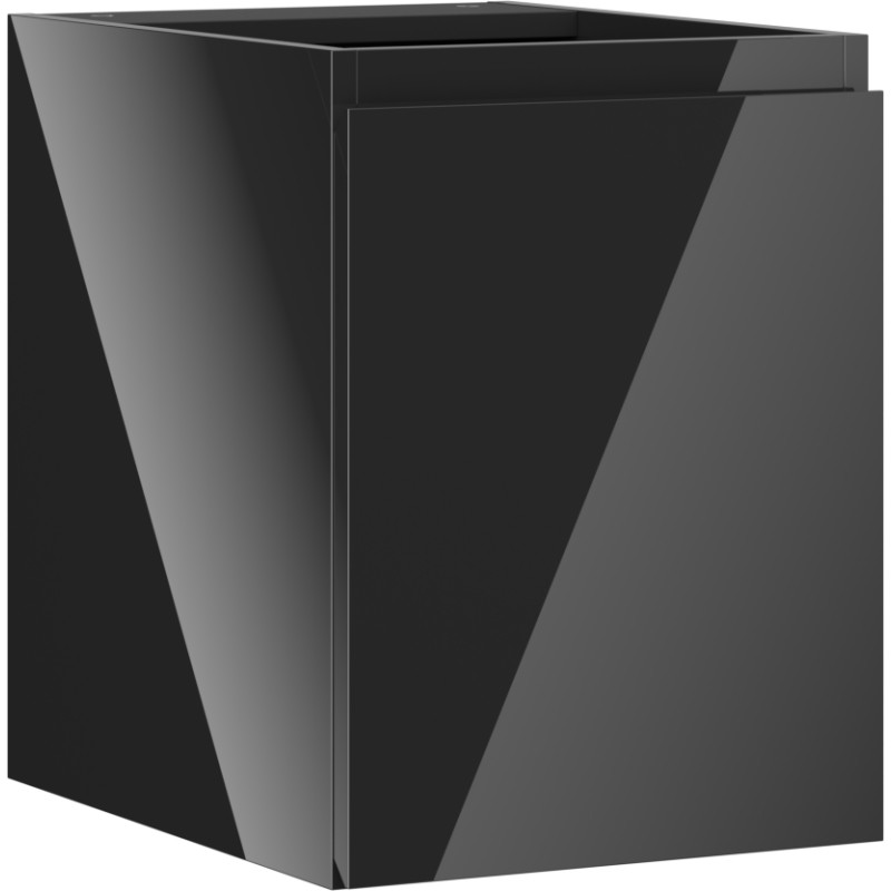 Mexen Orio meuble de salle de bains sous-vasque 35 cm, 1 porte, noir brillant - 91A11-03547-1-BF70