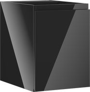 Mexen Orio meuble sous-vasque de salle de bain 35 cm, 1 porte, noir brillant - 91A11-03547-1-BF70