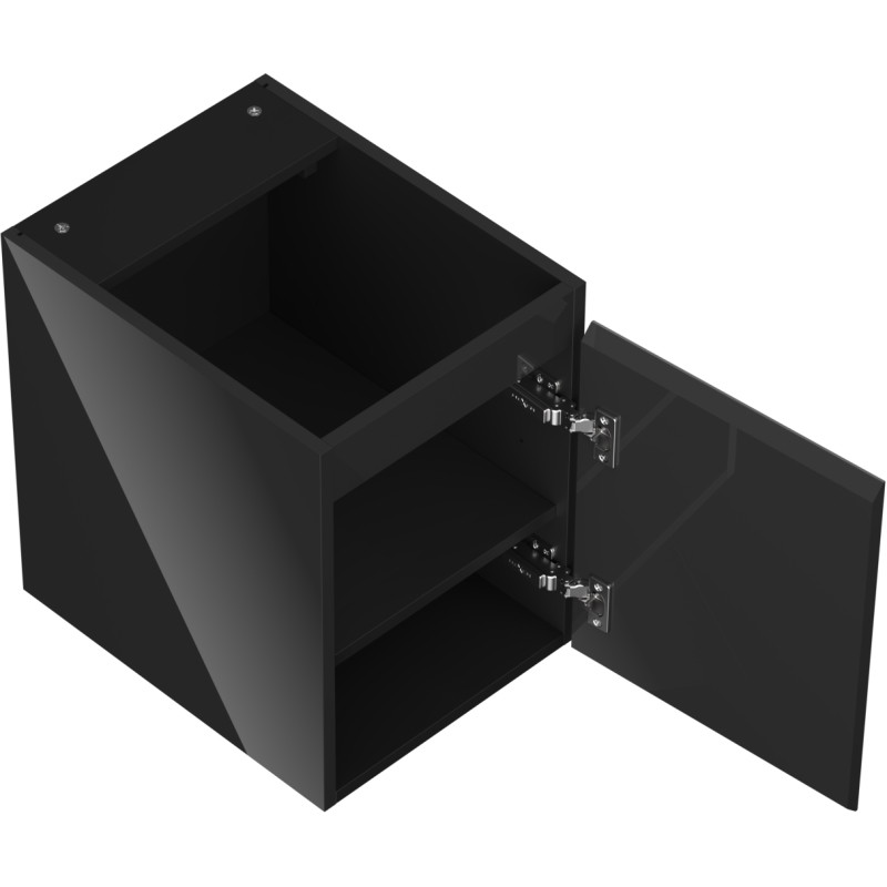 Mexen Orio meuble de salle de bains sous-vasque 35 cm, 1 porte, noir brillant - 91A11-03547-1-BF70