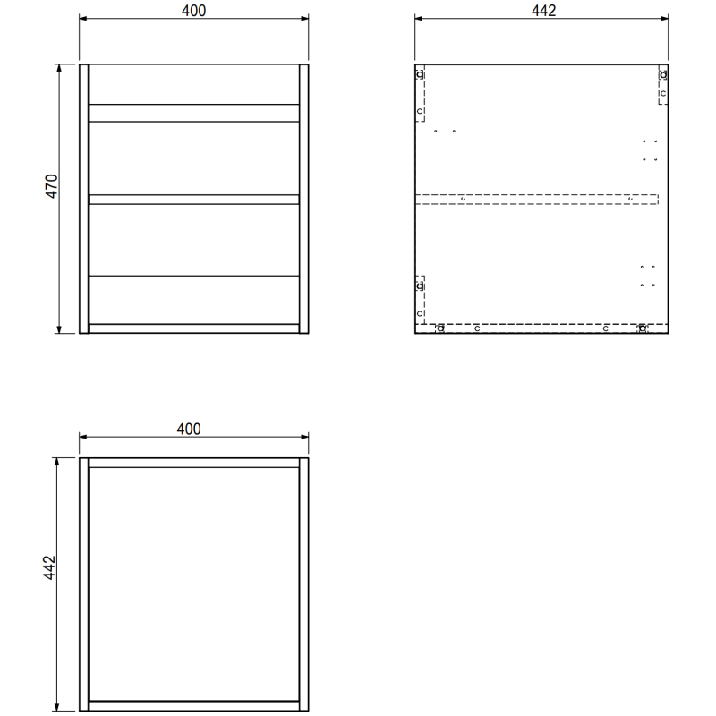 Mexen Orio armoire de salle de bain sous-lavabo 40 cm, 1 porte, blanc mat - 91A11-04047-1-BF01