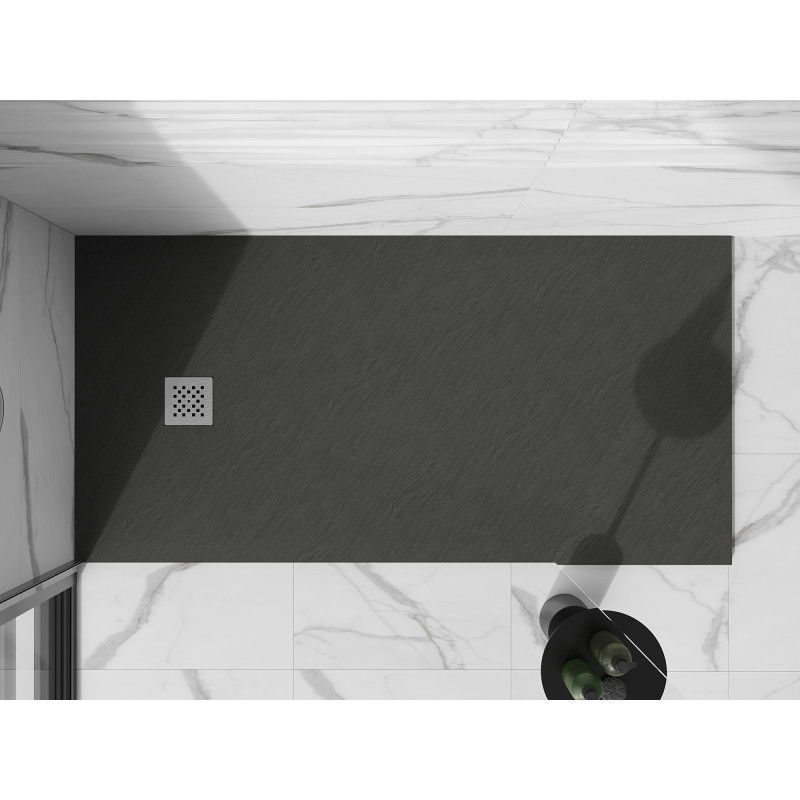 Mexen Stone+ receveur de douche rectangulaire en composite 160 x 70 cm, anthracite - 44717016