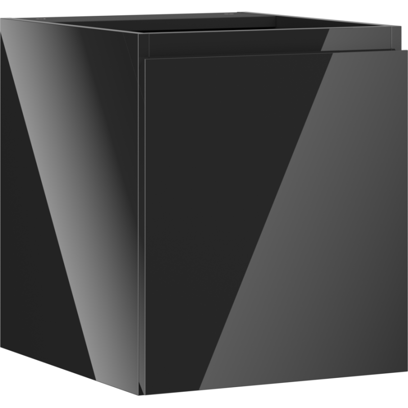 Mexen Orio meuble de salle de bain sous-lavabo 40 cm, 1 porte, noir brillant - 91A11-04047-1-BF70