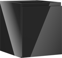 Mexen Orio meuble salle de bains sous-vasque 40 cm, 1 porte, noir brillant - 91A11-04047-1-BF70