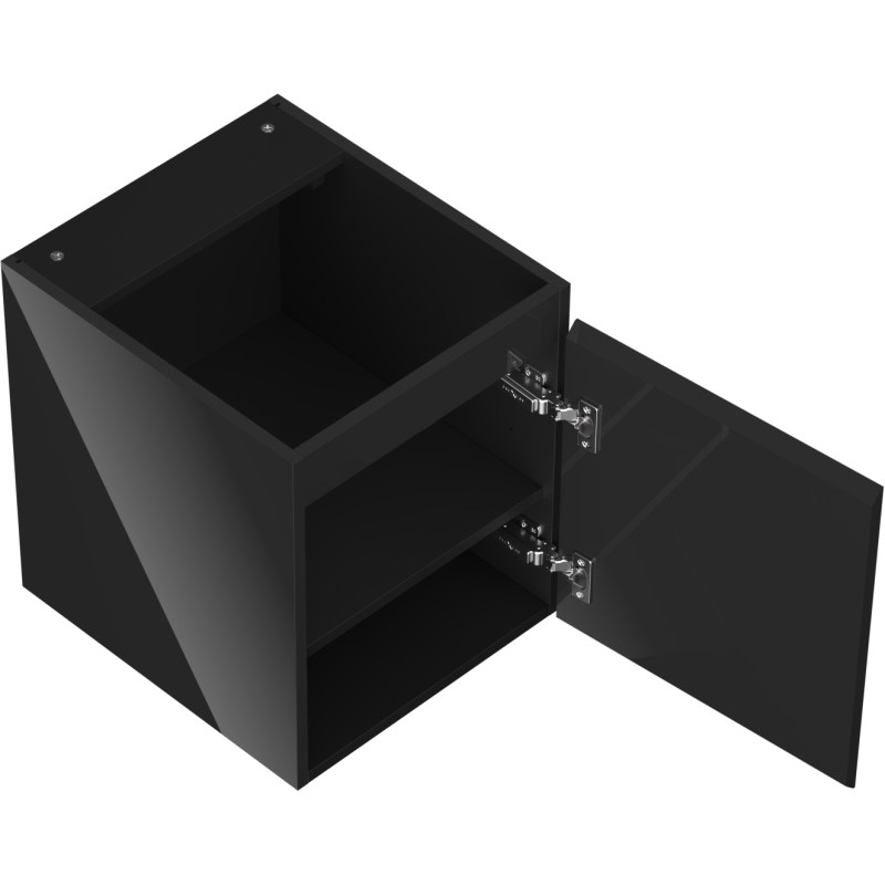 Mexen Orio meuble salle de bains sous-vasque 40 cm, 1 porte, noir brillant - 91A11-04047-1-BF70