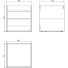 Mexen Orio armoire de salle de bain sous-lavabo 45 cm, 1 porte, finition blanche brillante - 91A11-04547-1-BF00