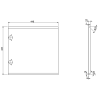 Mexen Orio armoire de salle de bain sous-lavabo 45 cm, 1 porte, finition blanche brillante - 91A11-04547-1-BF00