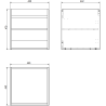 Mexen Orio meuble de salle de bain sous lavabo 45 cm, 1 porte, blanc mat - 91A11-04547-1-BF01